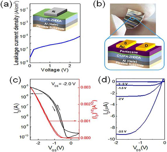 하이브리드 박막기반 플렉시블 TFT의 특성 분석
