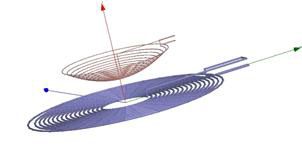 시뮬레이션을 통하여 설계한 공진 코일