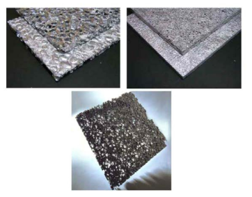 고충격흡수 stabilized aluminum foam (SAF) (출처: Cymat)