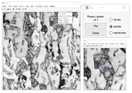 EBSD 데이터 시각화 및 구성상 라벨링을 위한 도구