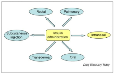 Alternative routes for insulin administration