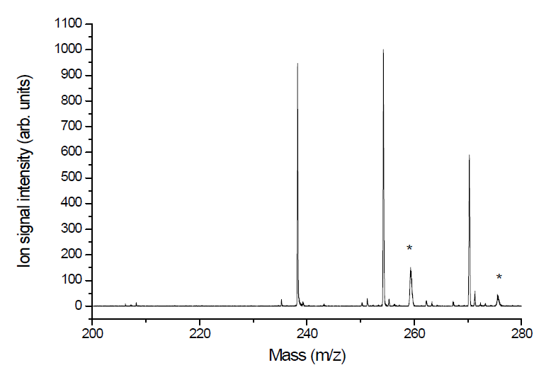 U020+PbO2 시료에서 SNMS에 의한 U 동위원소비 측정 결과