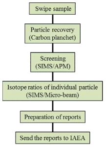 SIMS 입자분석법의 흐름도