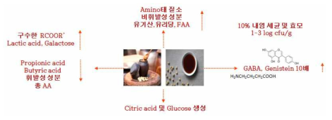 Compounds profiles of fermented soybean by aging periods