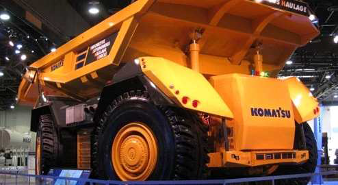 KOMATSU에서 공개한 자율주행기능을 갖춘 광산용 대형 트럭