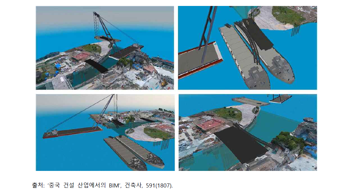 양푸강변 황푸지구 프리캐스트 세그먼트 공법 가상 시공 시뮬레이션