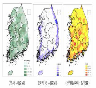 기상청 지역별 폭염 노출도 분석(기상청)