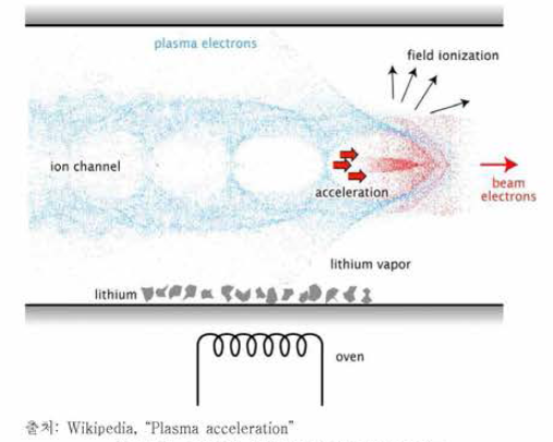 전자빔에 의해 만들어진 플라즈마 파동