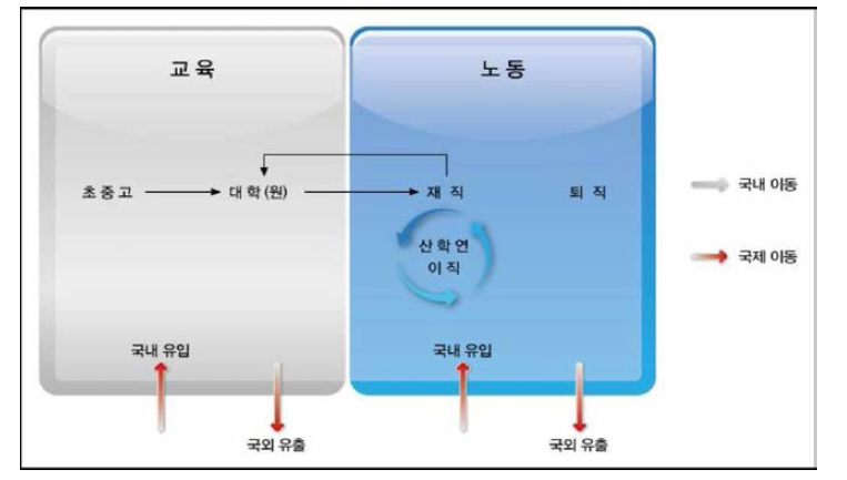 과학기술인력의 이동 패턴