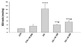Ciplatin 투여후 MOTILIPERM 섭취에 따른 고환에서의 항산화활성 측정