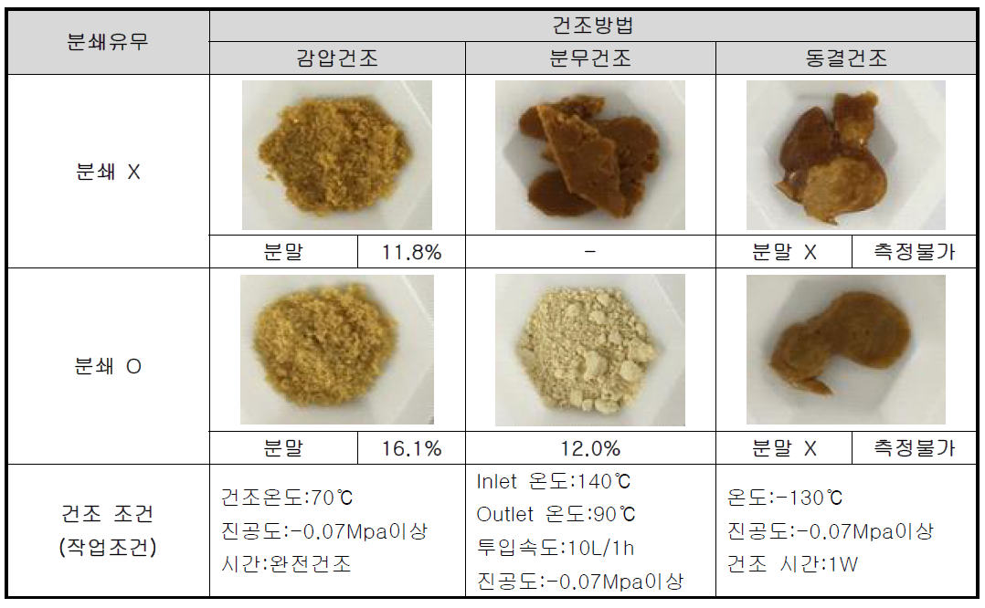 추출물 제조 방법 최적화