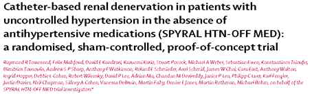 New clinical trial: SPYRAL HTN-OFF MED