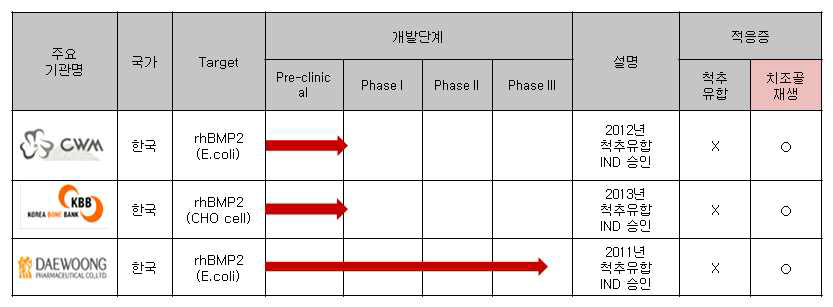 BMP2를 함유하는 척추유합용 의료기기의 개발단계