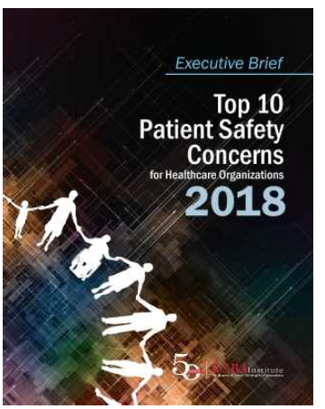 Top 10 Patient Safety Concerns for Healthcare Organization