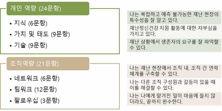 다차원적 역량척도 : 자기보고식 검사의 구성 및 문항 예시