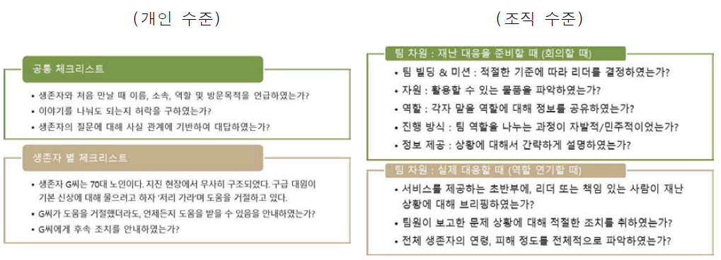 다차원적 역량척도 : 관찰자용 검사의 예시