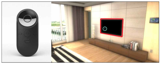 Oculus Remote 와 사용자 시선(Cross Hair)을 이용한 인터렉션