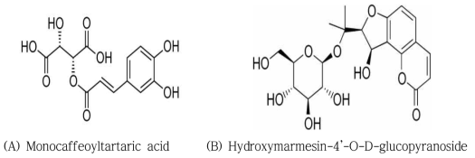 Candidates in Schisandra extracts by LC-TOF/MS