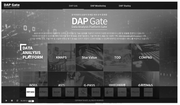 DAP gate 메인 화면