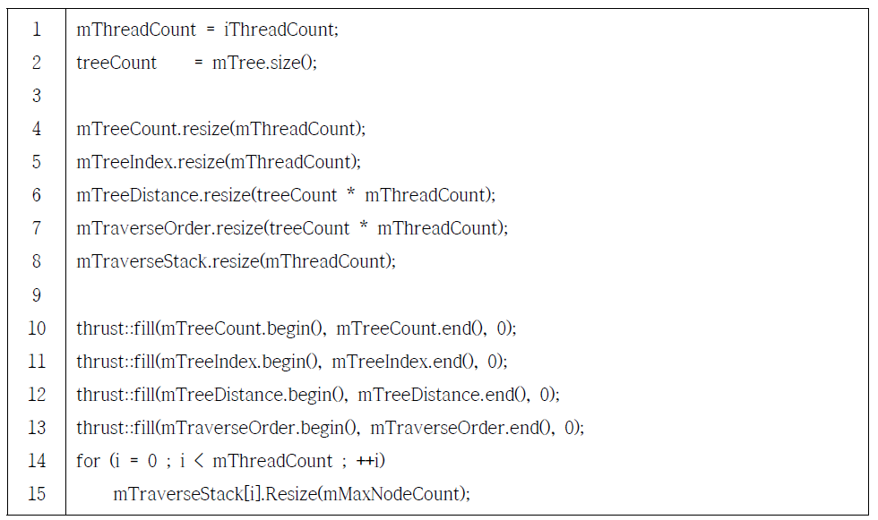 Initialization of celltree forest traversal