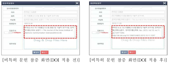 Patent examination using DOI