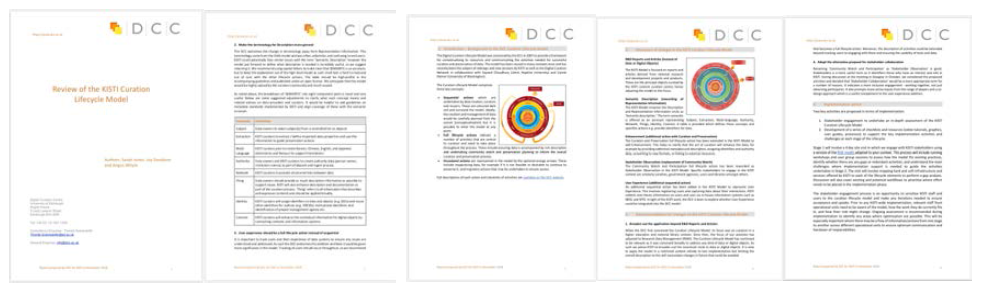 KISTI curation model review report by DCC