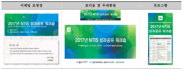 2017년 NTIS 정보활용경진대회 홍보 콘텐츠