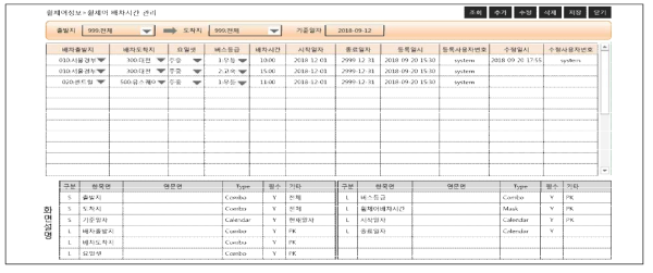 휠체어 배차시간관리 화면 설계서