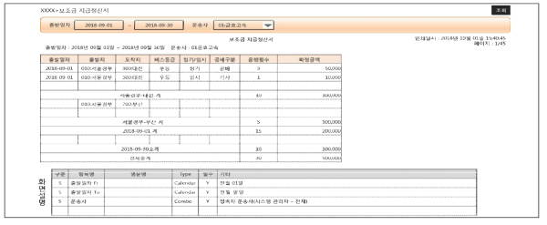 보조금 지급정산서 화면 설계서