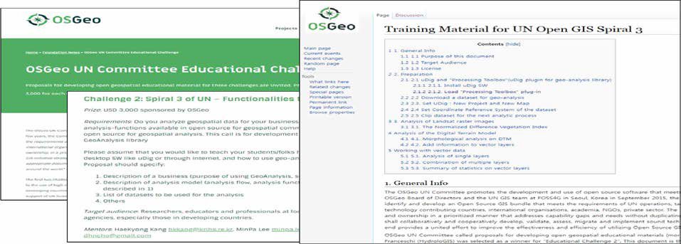 OSGeo 협력지원을 통한 연구성과 교육교재 개발