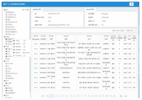 GUI 기반 공간 빅데이터 응용 개발 도구