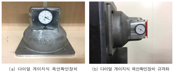 다이얼 게이지식 육안확인장치 실내 앵커인장실험