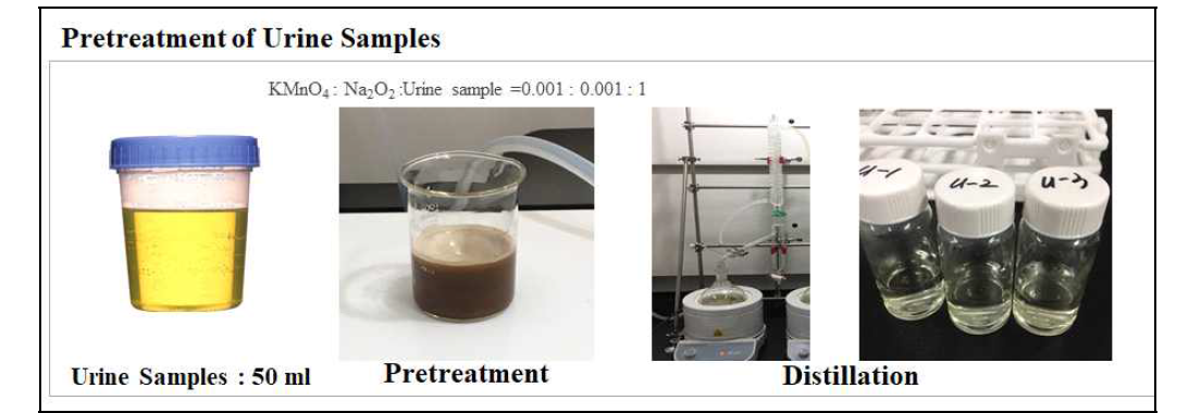 소변시료 내 삼중수소 분석을 위한 전처리