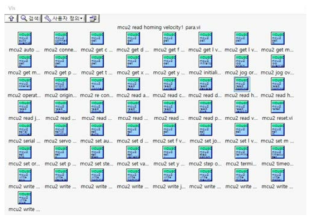 모션제어 dll파일로부터 생성한 SubVIs