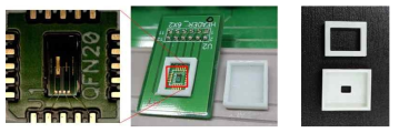 제작한 SOI 기판 기반 TPoS 액상동작 나노공진기 소자 특성 검증용 측정 보드 제작