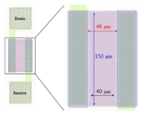 기본 gateless FET 소자 layout