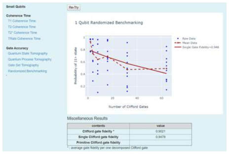 Randomized Benchmarking 결과