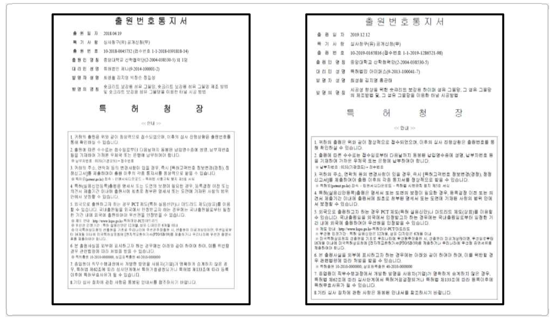 터널 지보용 섬유 그물망 제조 기술 관련 특허 출원서