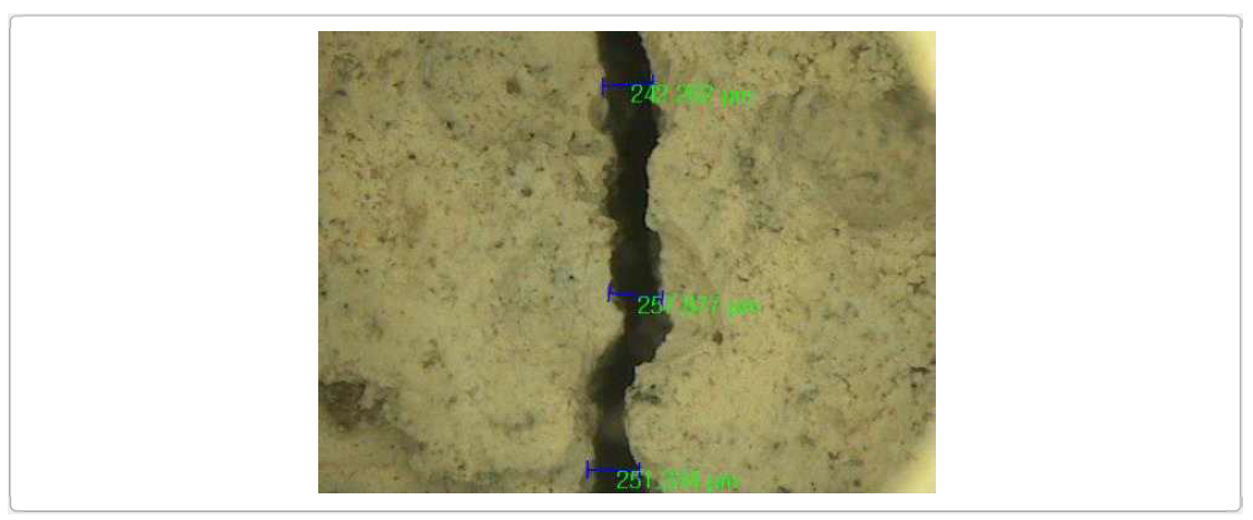 광학 현미경을 이용한 균열 폭 측정