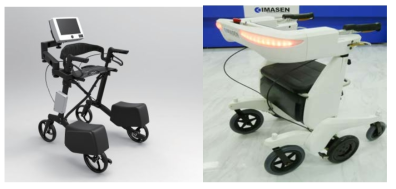 이동지원로봇 smart walker(좌), 오타도와 보행차(우)