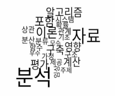 응용통계 중분류 용어구름