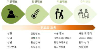 진료의 흐름에 따른 암종별 레지스트리 구축