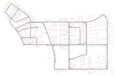 운전자의 경로 포인트클라우드 GIS 상 시각화 결과