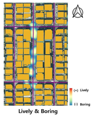 궁동의 거리 인식 정도(Lively & Boring)