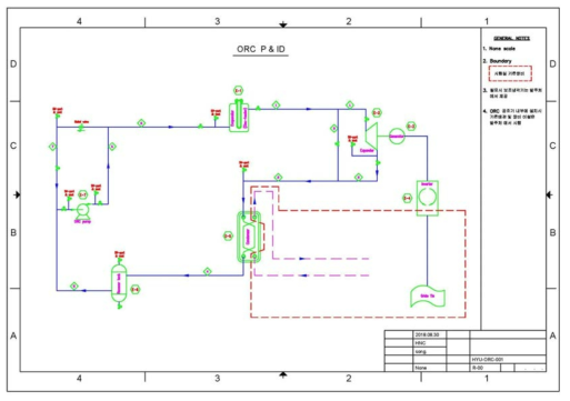 유기 랭킨 사이클 제작도면