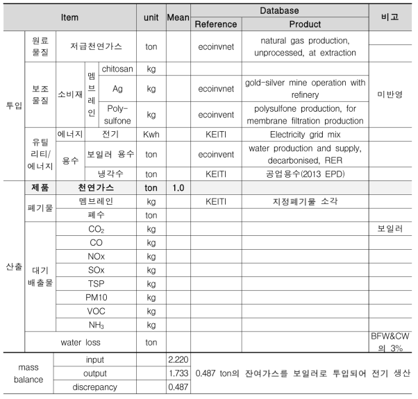 탄소자원화(저급 천연가스 활용)시스템의 I/O