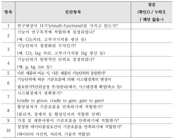 기능, 기능단위, 기준흐름 검증 체크리스트