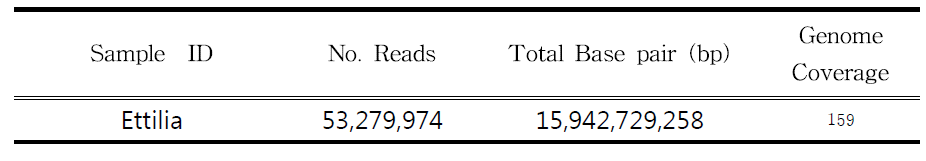 Ettlia genome paired-end 데이터 (MiSeq)