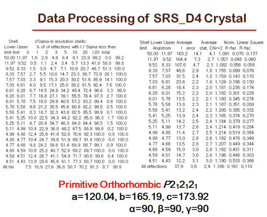 SerRS 단백질 결정 회절 자료 processing