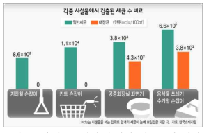 음식물쓰레기 수거기 세균오염 현황